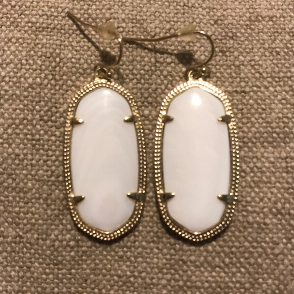 White Kendra Scott Earrings